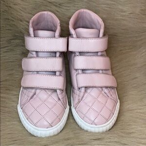 BURBERRY Pink Leather Toddler Sneakers...Sz 8.5